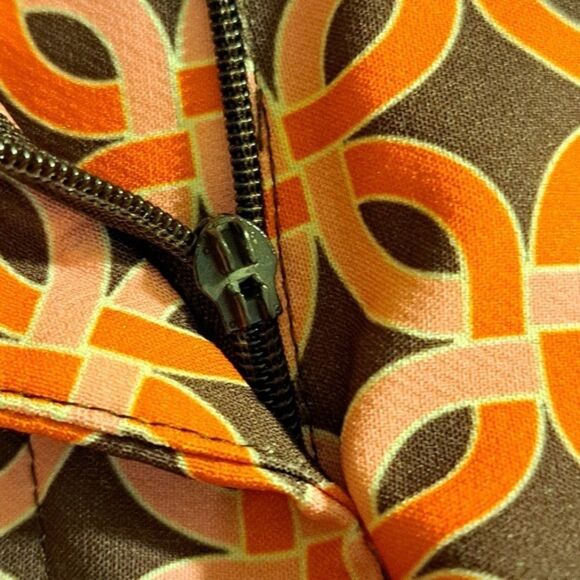 Asos Design Geometric Hippie Design Slim Flare Pants Red/Brown NWOT 4 - Picture 10 of 12